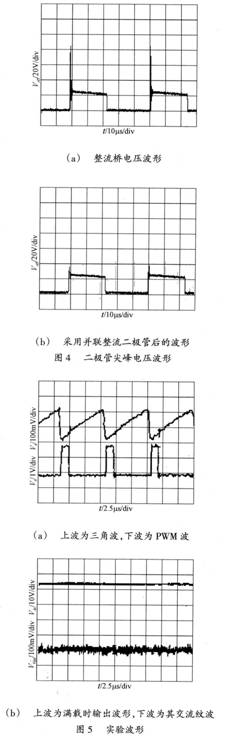 并聯(lián)整流二極管之后整流橋電壓波形